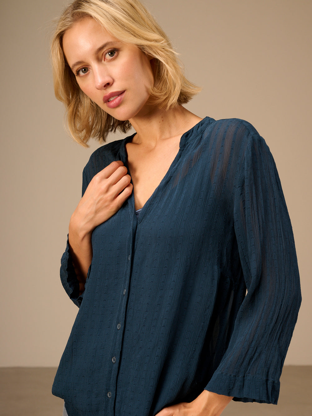V-neck blouse