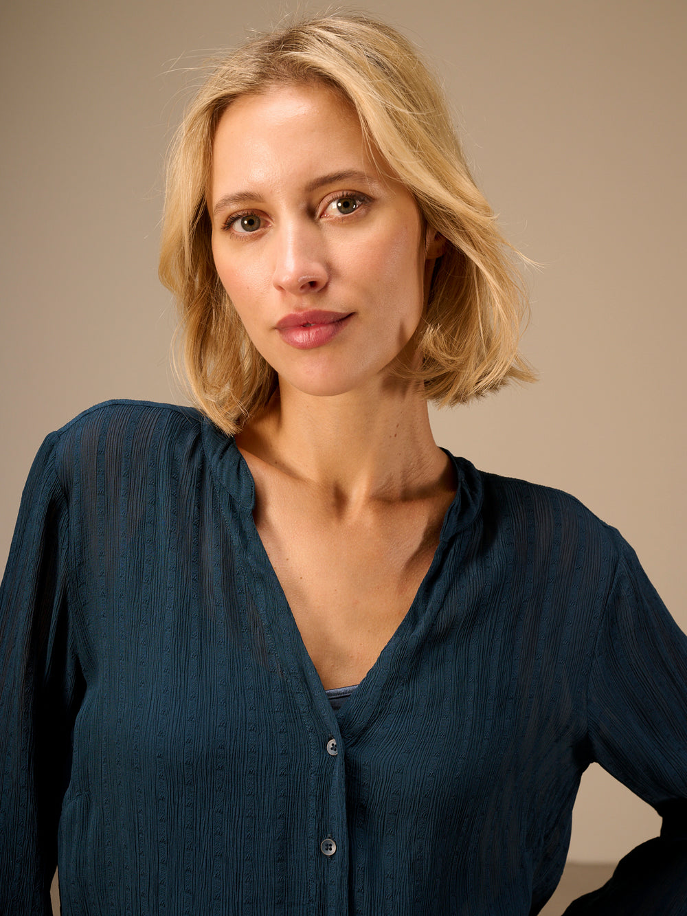 V-neck blouse