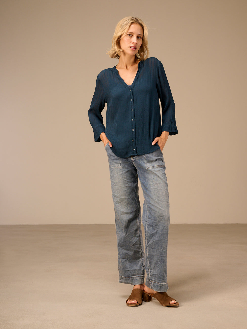 V-neck blouse