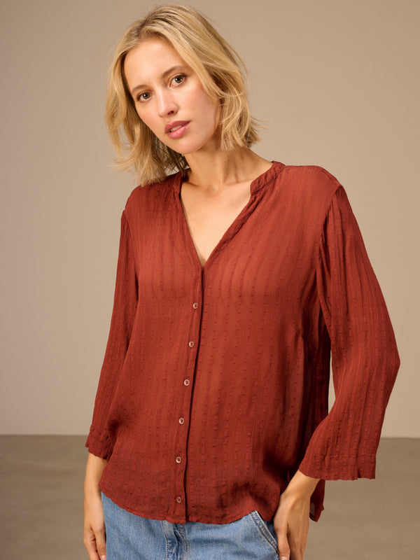 blouse avec col en V