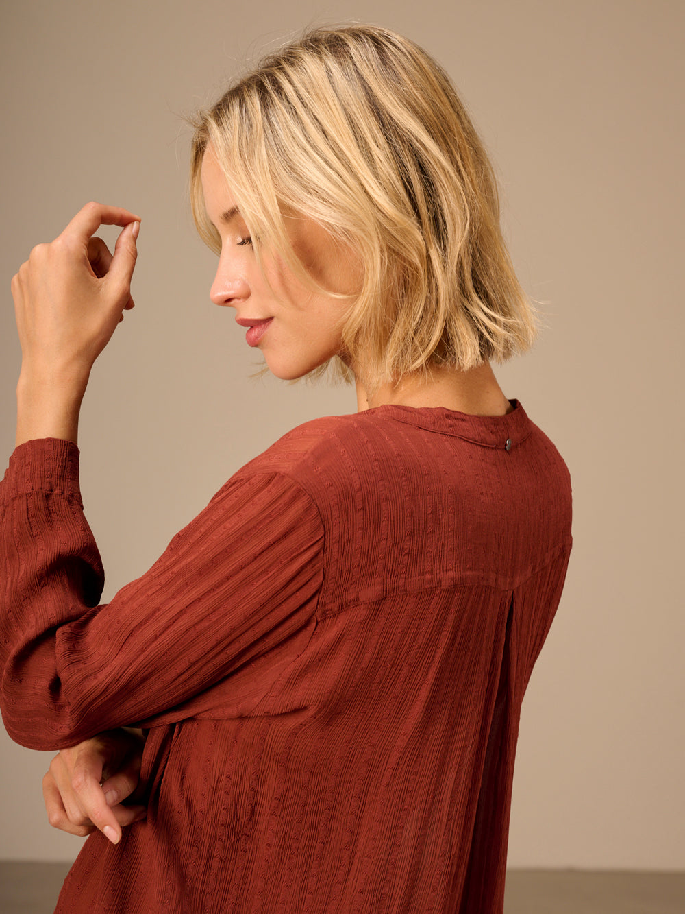 V-neck blouse