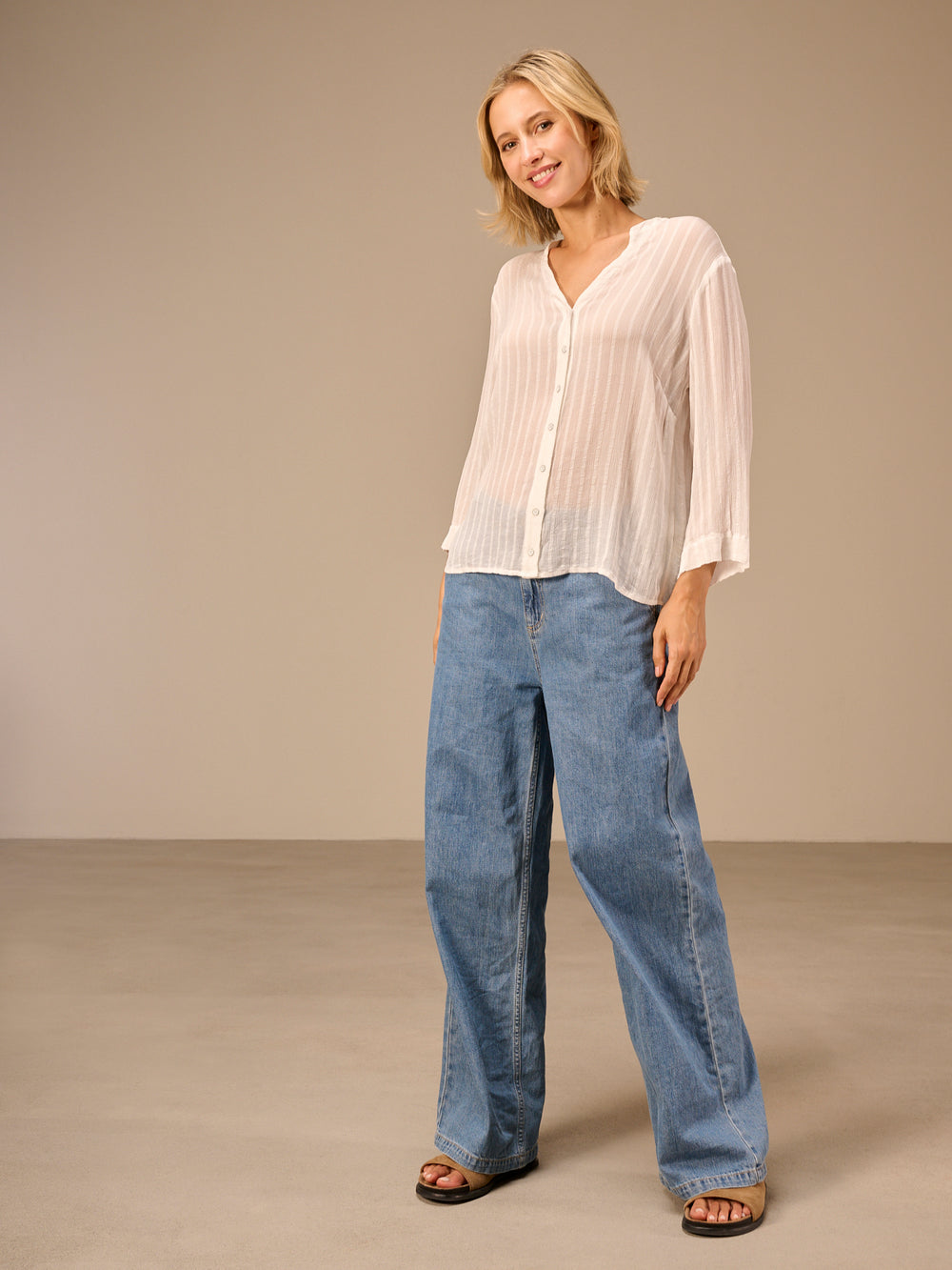 V-neck blouse