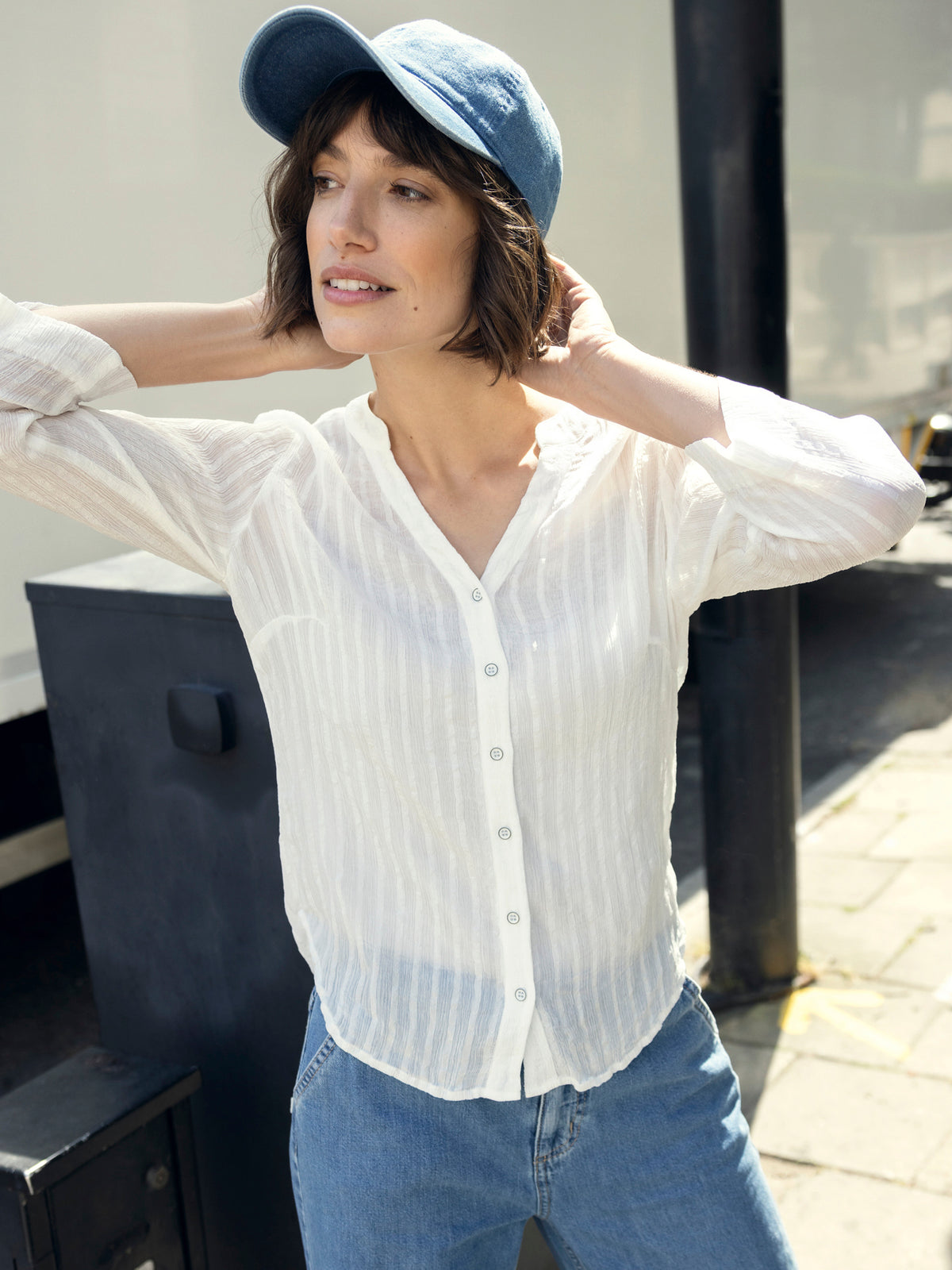 V-neck blouse