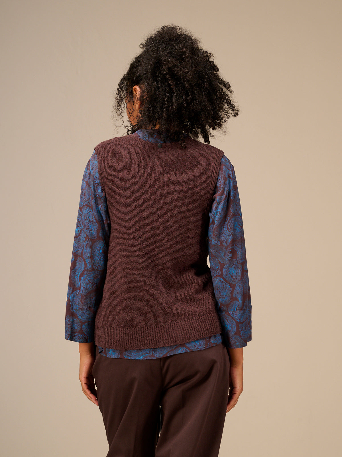Knitted sweater vest