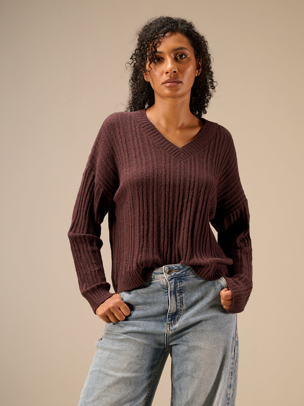 V-neck sweater