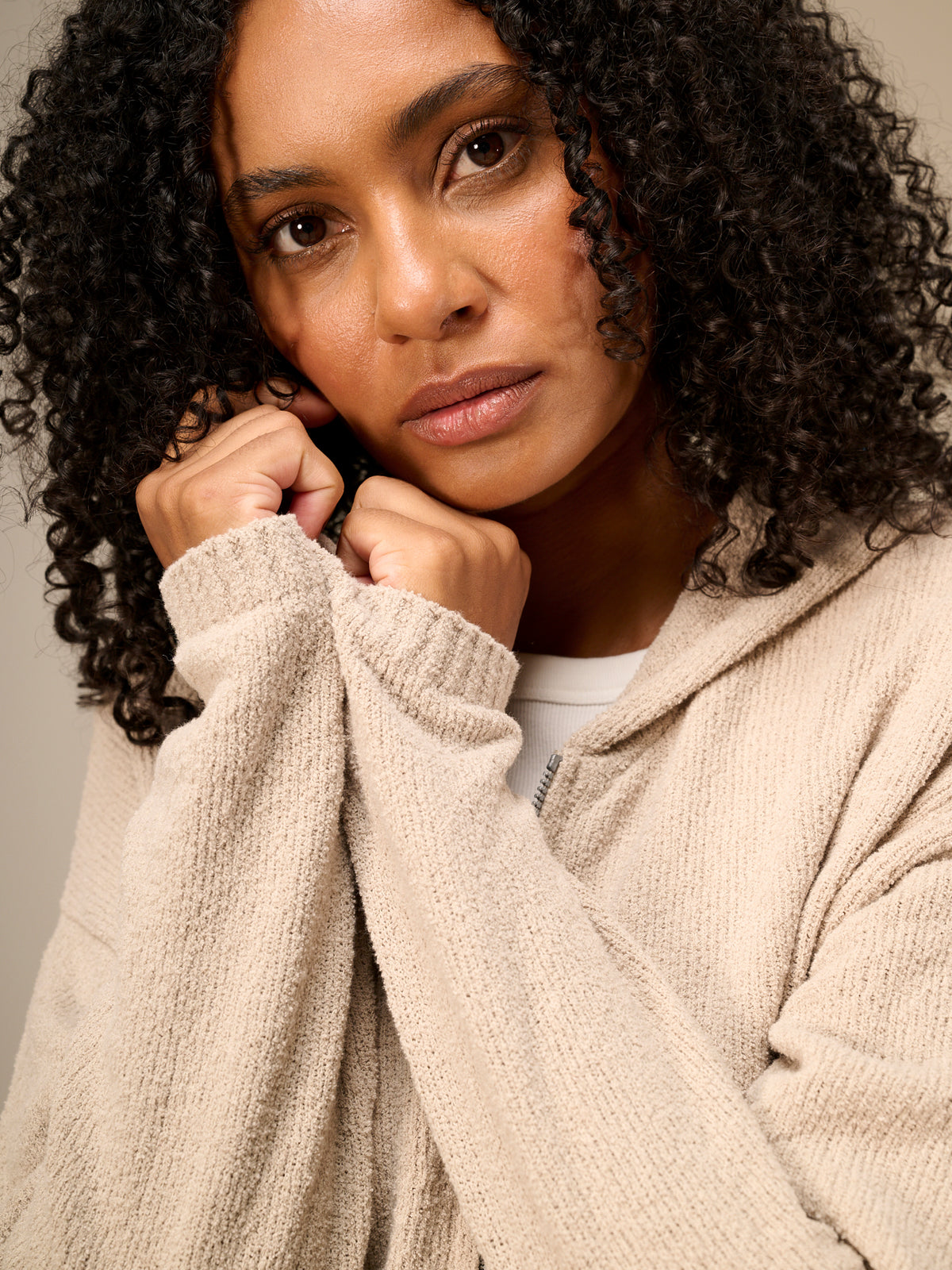 Hooded cardigan
