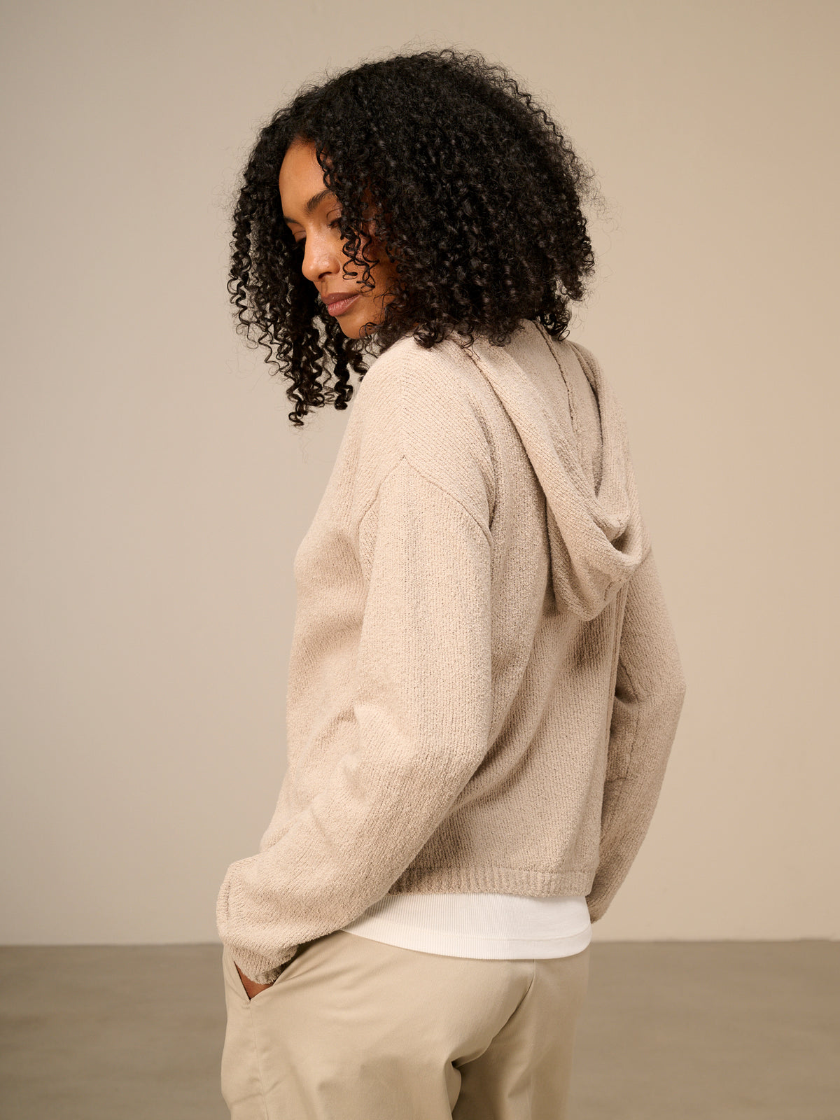 Hooded cardigan