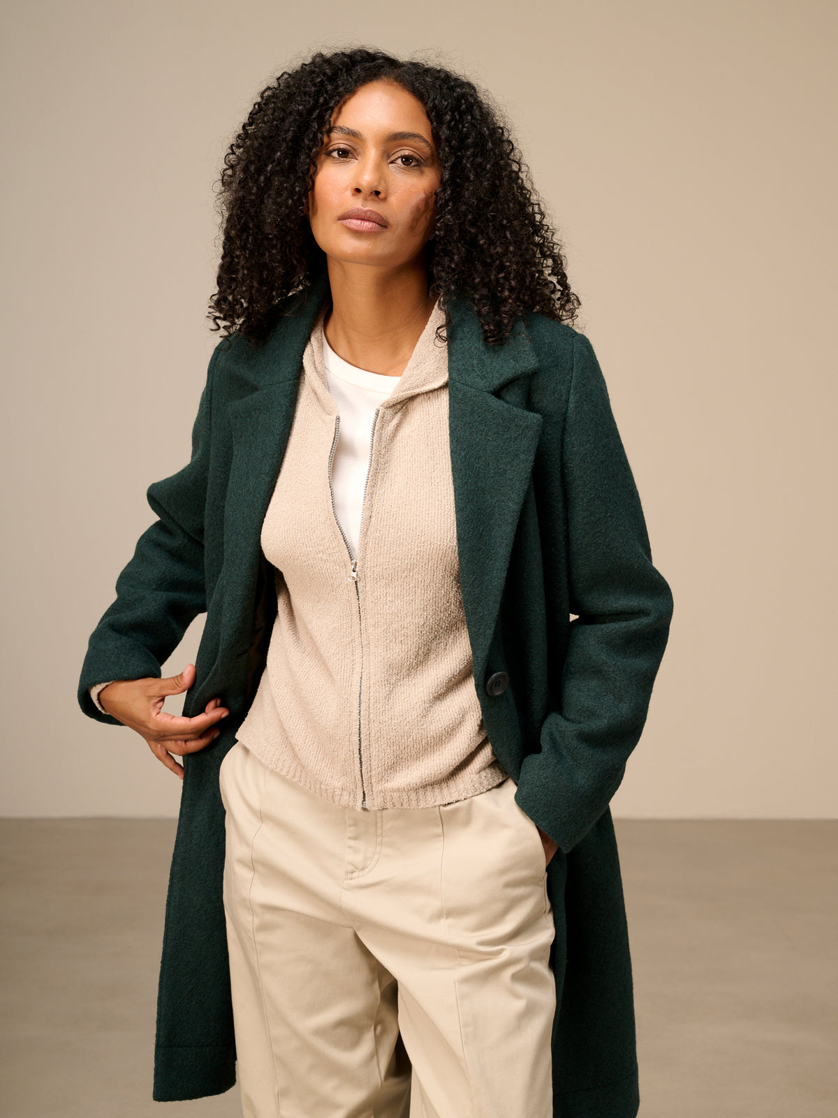Hooded cardigan