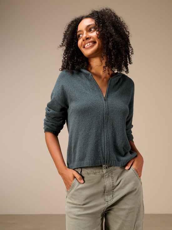 Hooded cardigan
