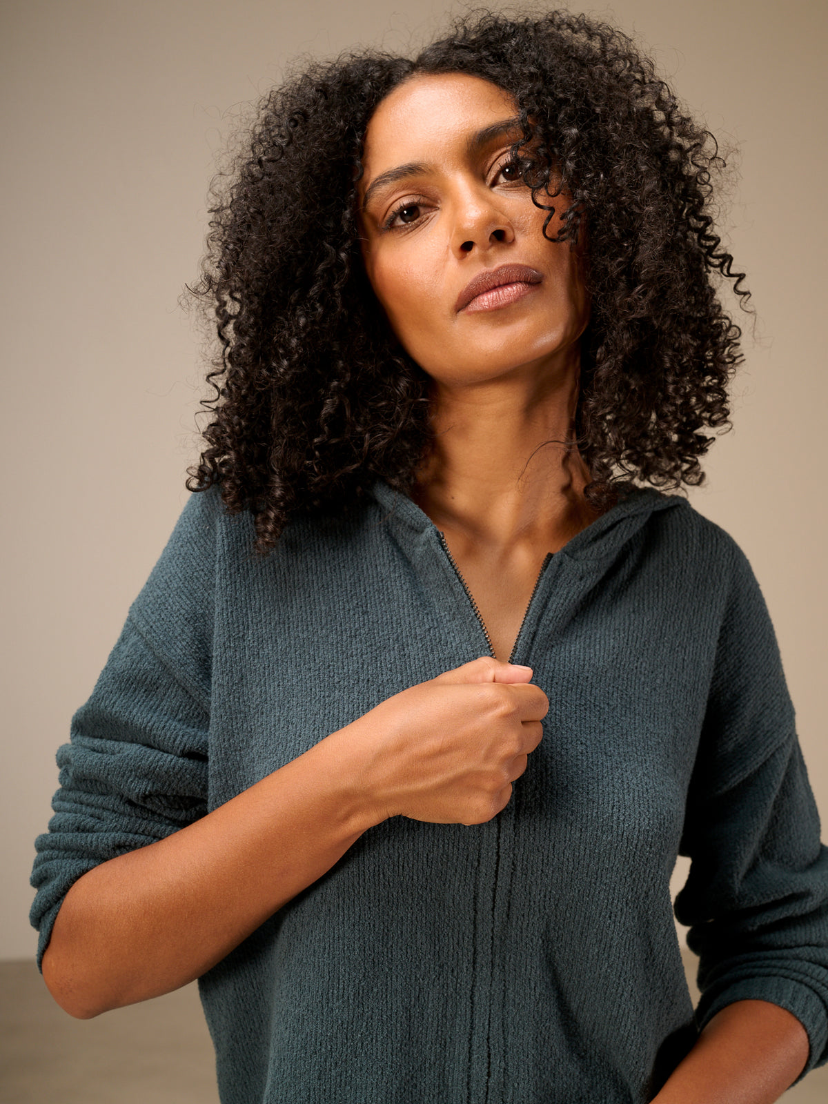 Hooded cardigan