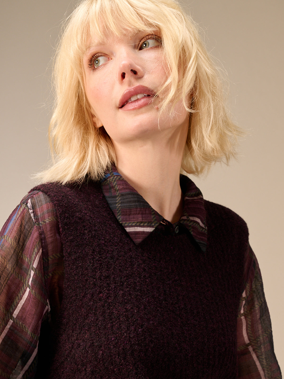 Sweater vest with wool