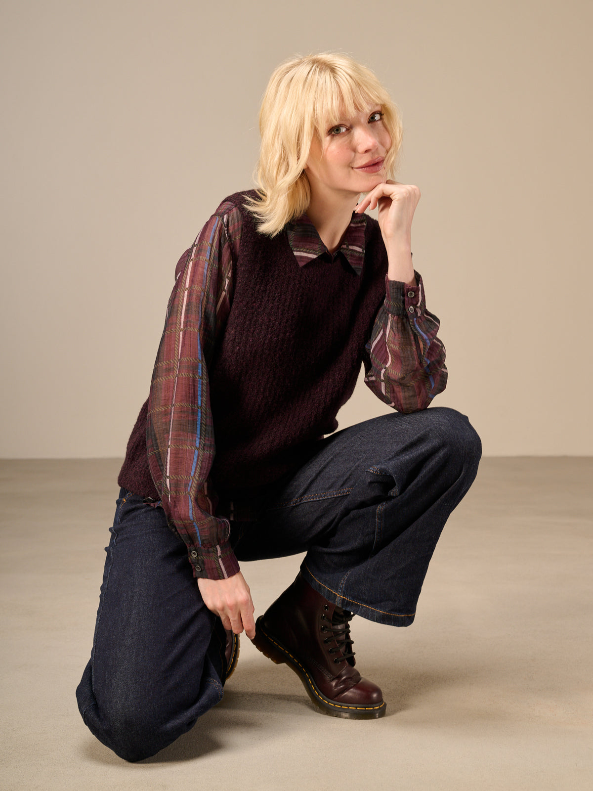 Sweater vest with wool