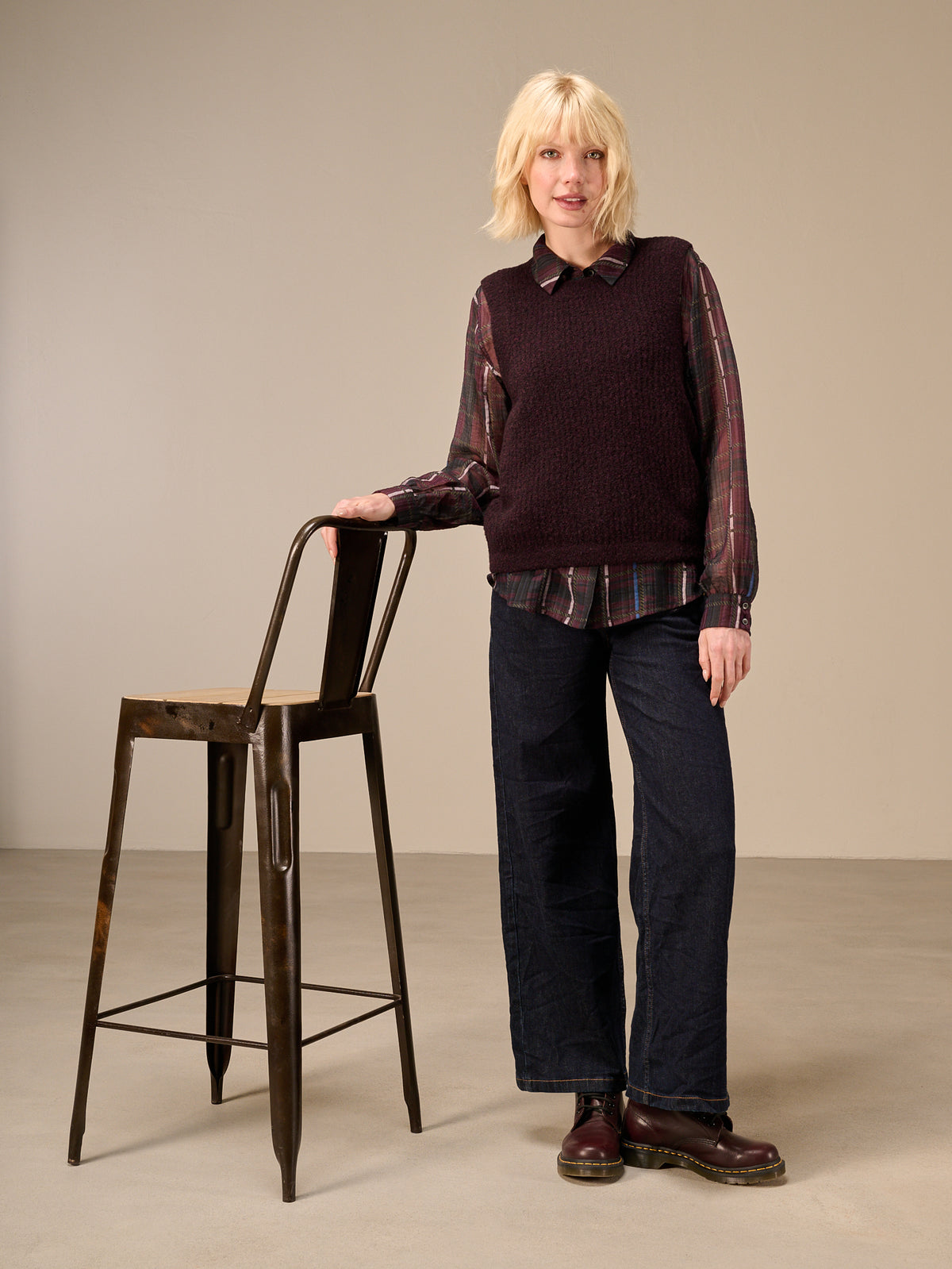 Sweater vest with wool