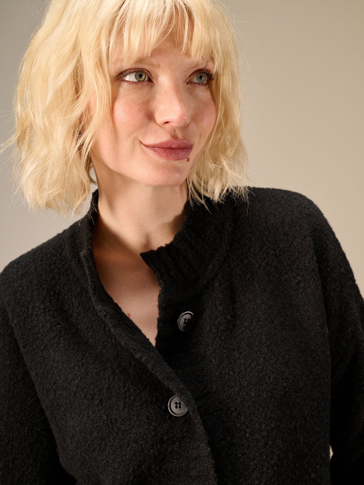 Cardigan with wool
