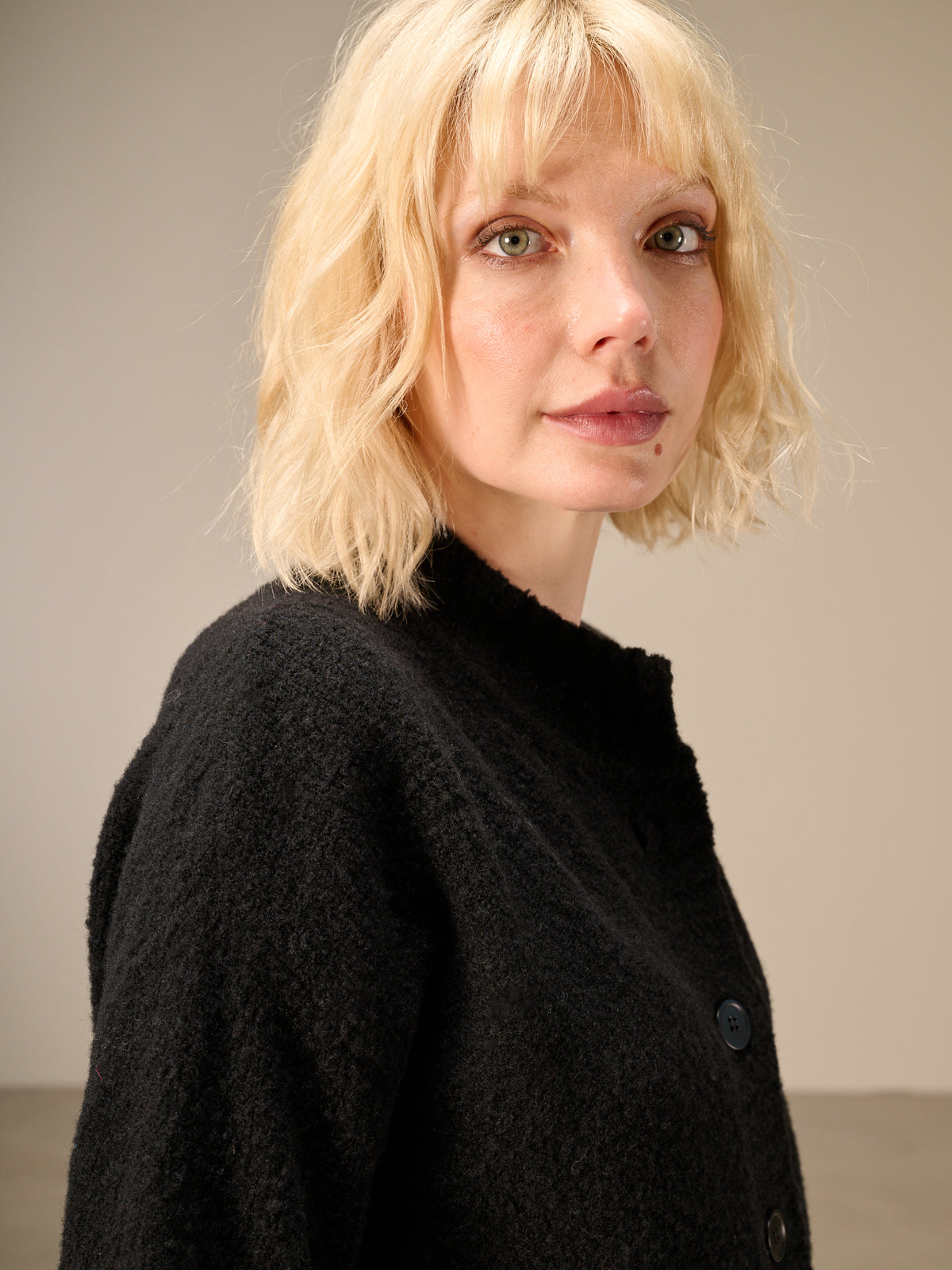 Cardigan with wool