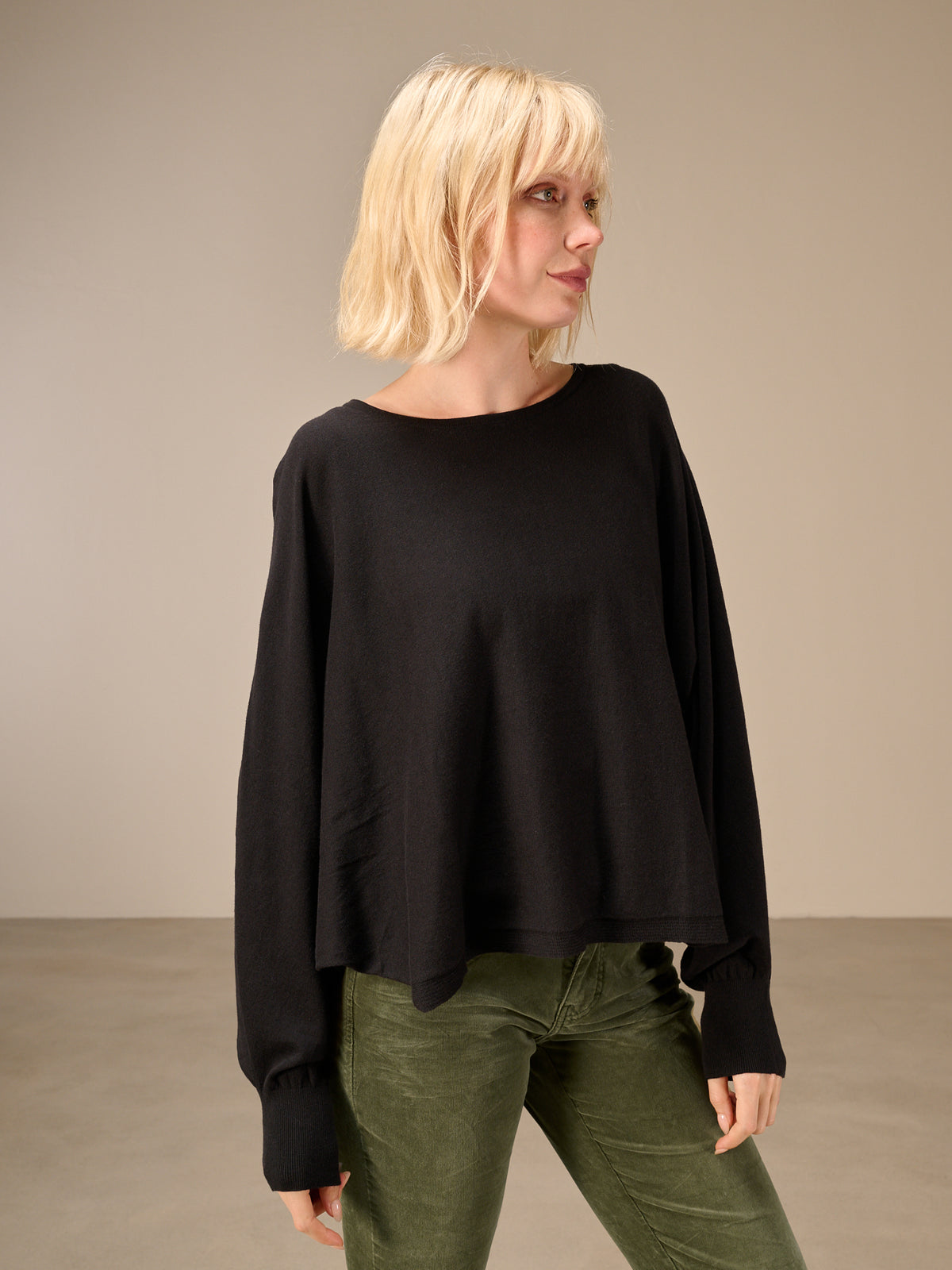 Knitted sweater with pattern