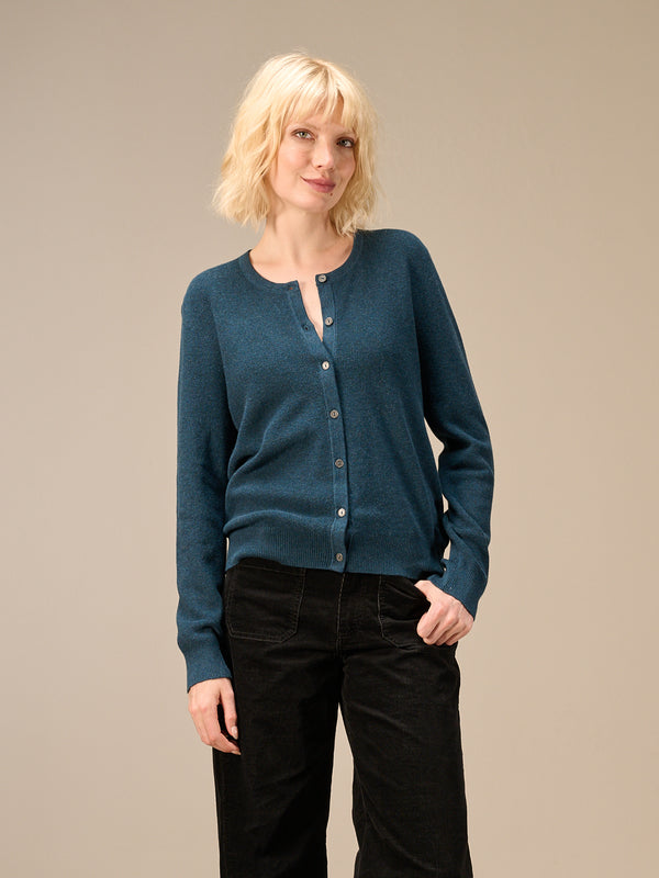 Round-neck cardigan