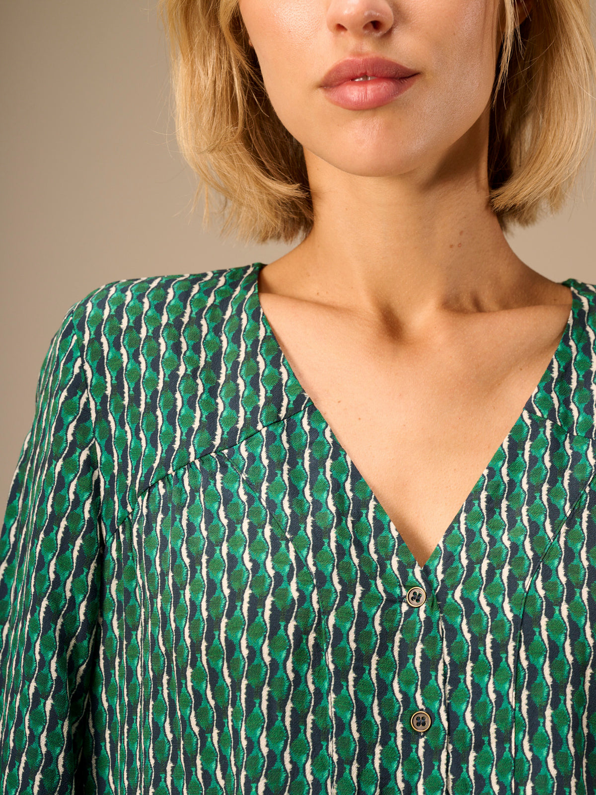 V-neck blouse