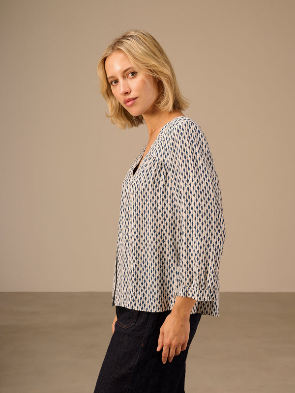 V-neck blouse