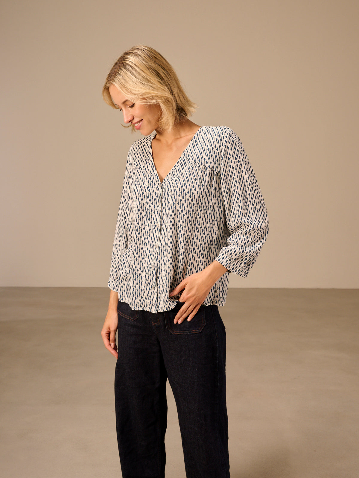 V-neck blouse