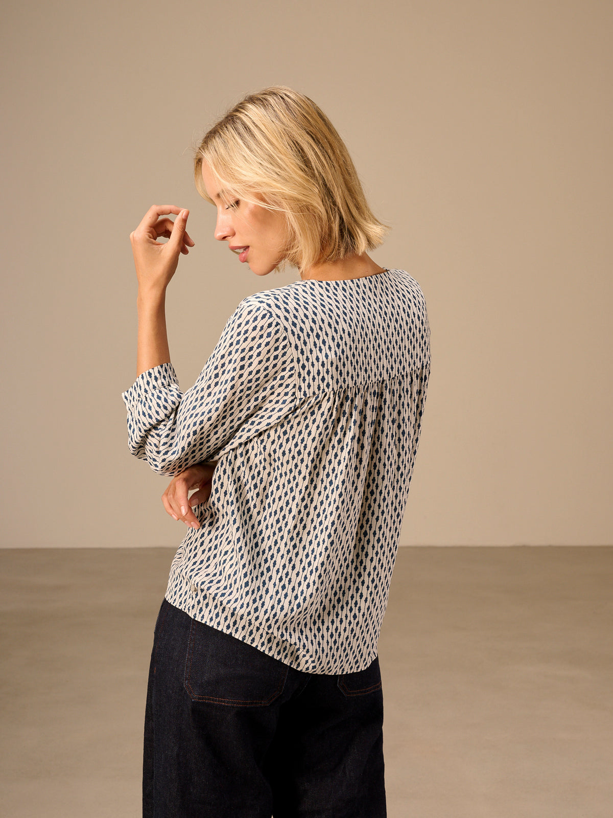 V-neck blouse