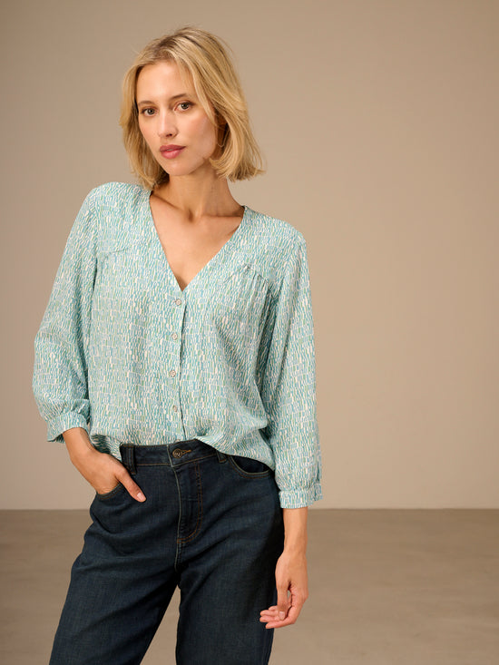 V-neck blouse