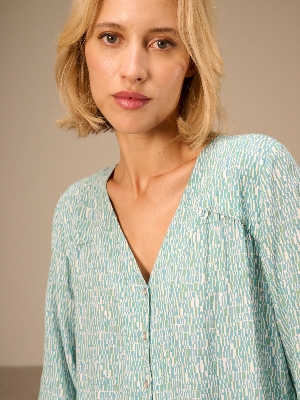 V-neck blouse