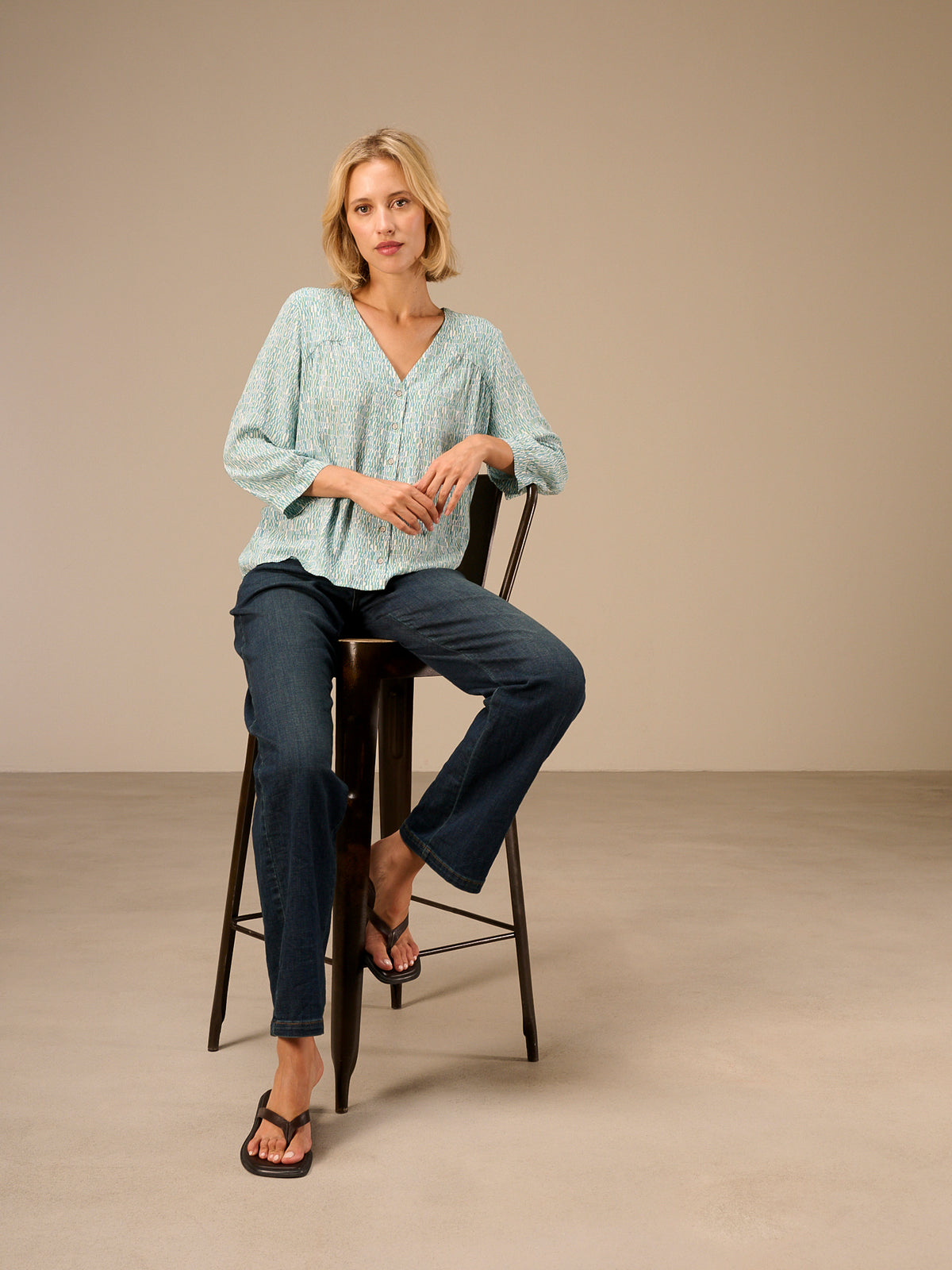 V-neck blouse