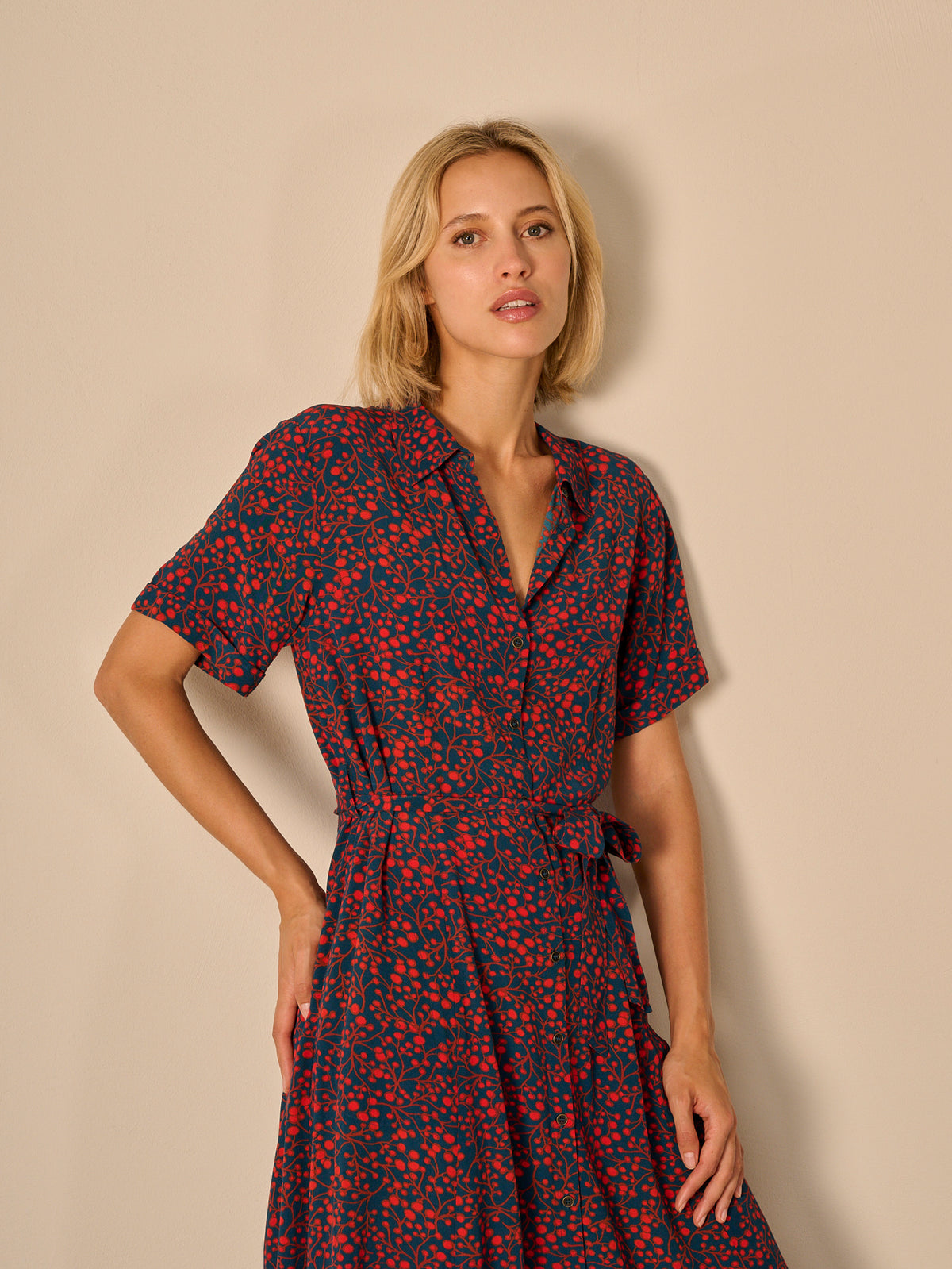 Dress with collar