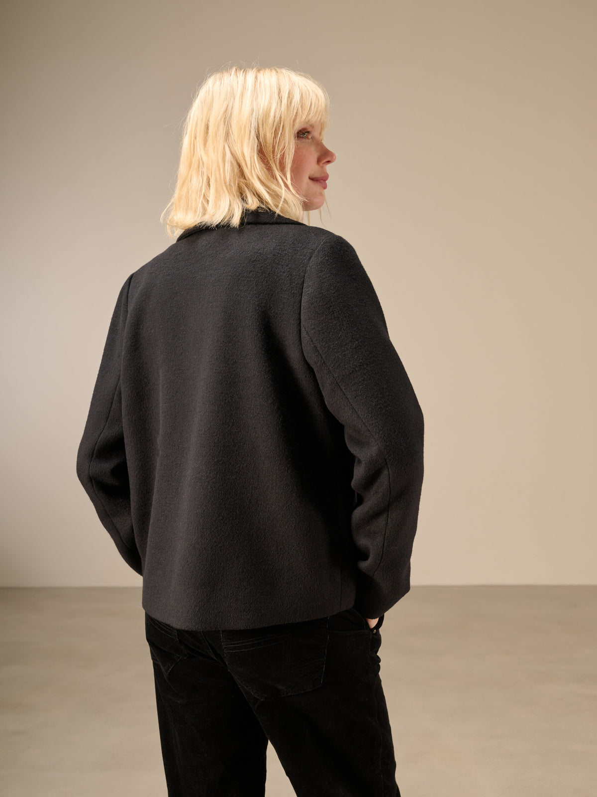 Jacket with shawl lapel