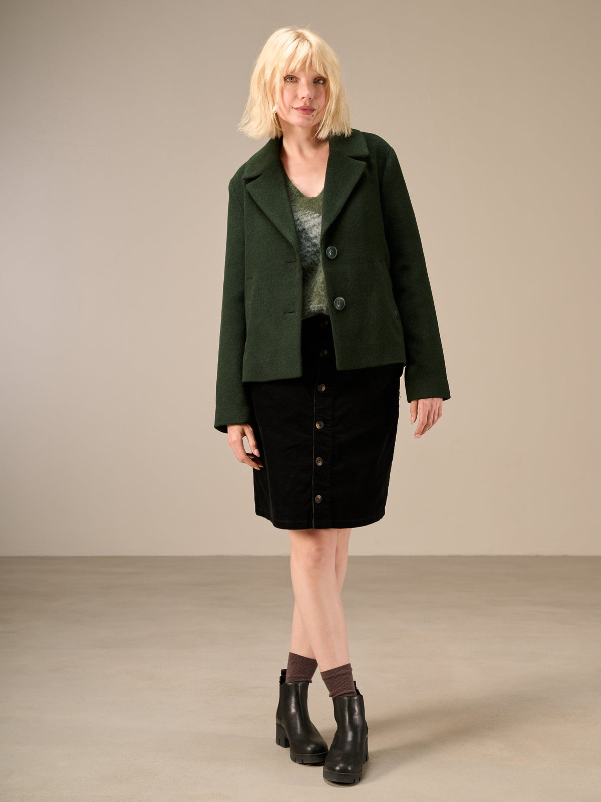 Jacket with shawl lapel
