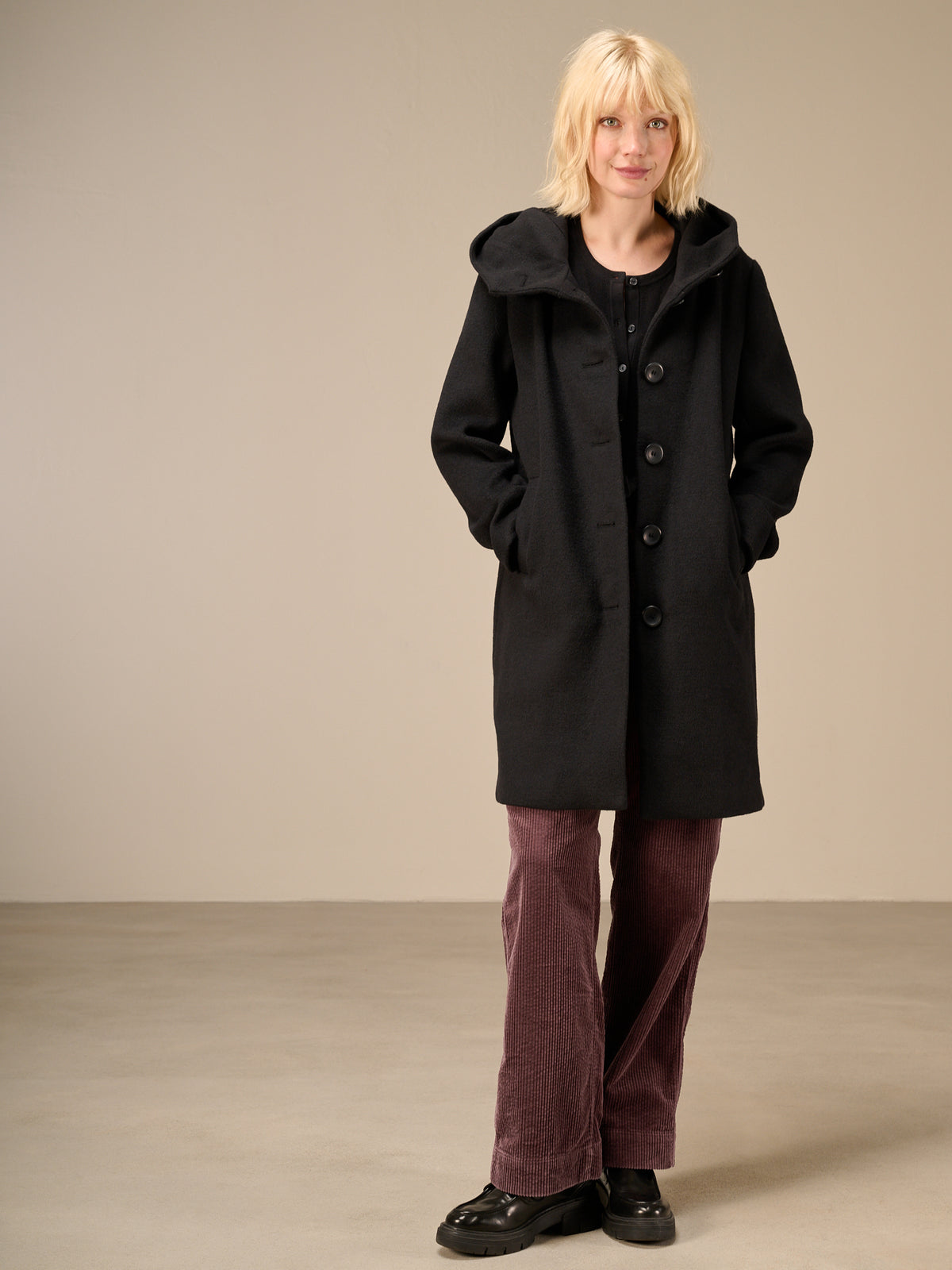 Hooded coat