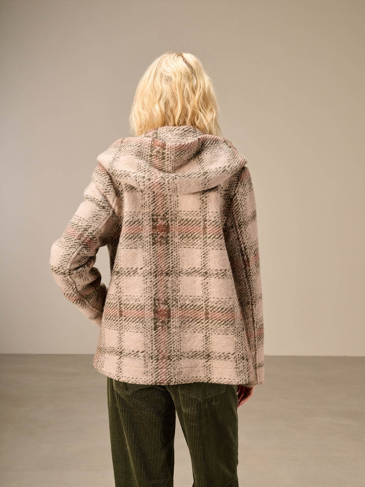 Jacket with check pattern