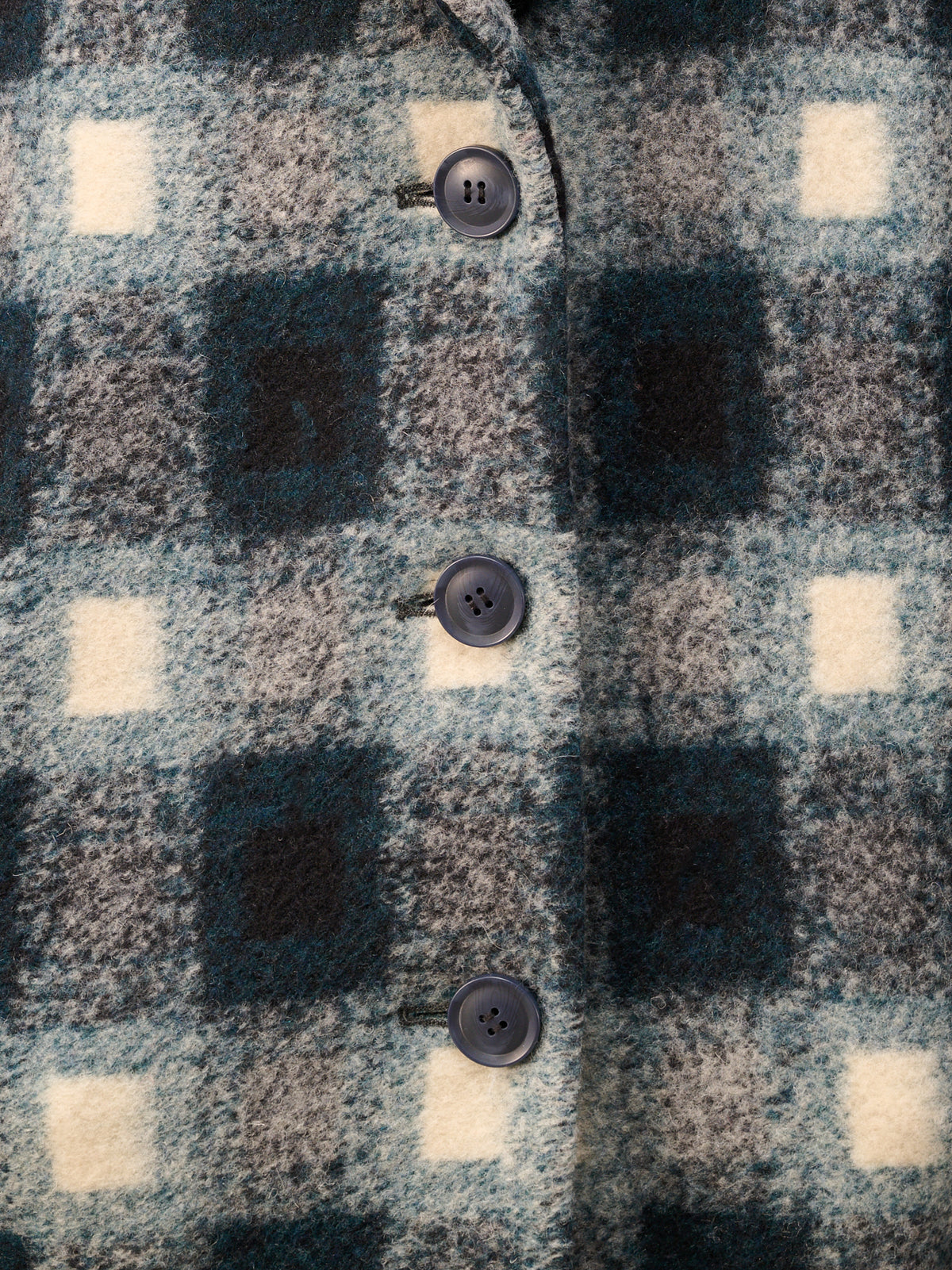 Coat with check pattern