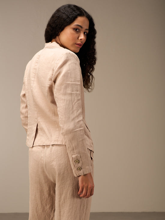 Blazer with linen