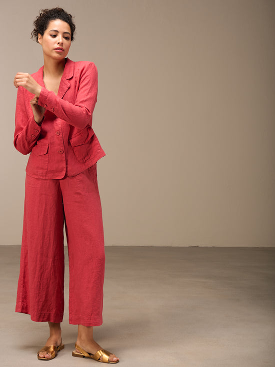 Blazer with linen