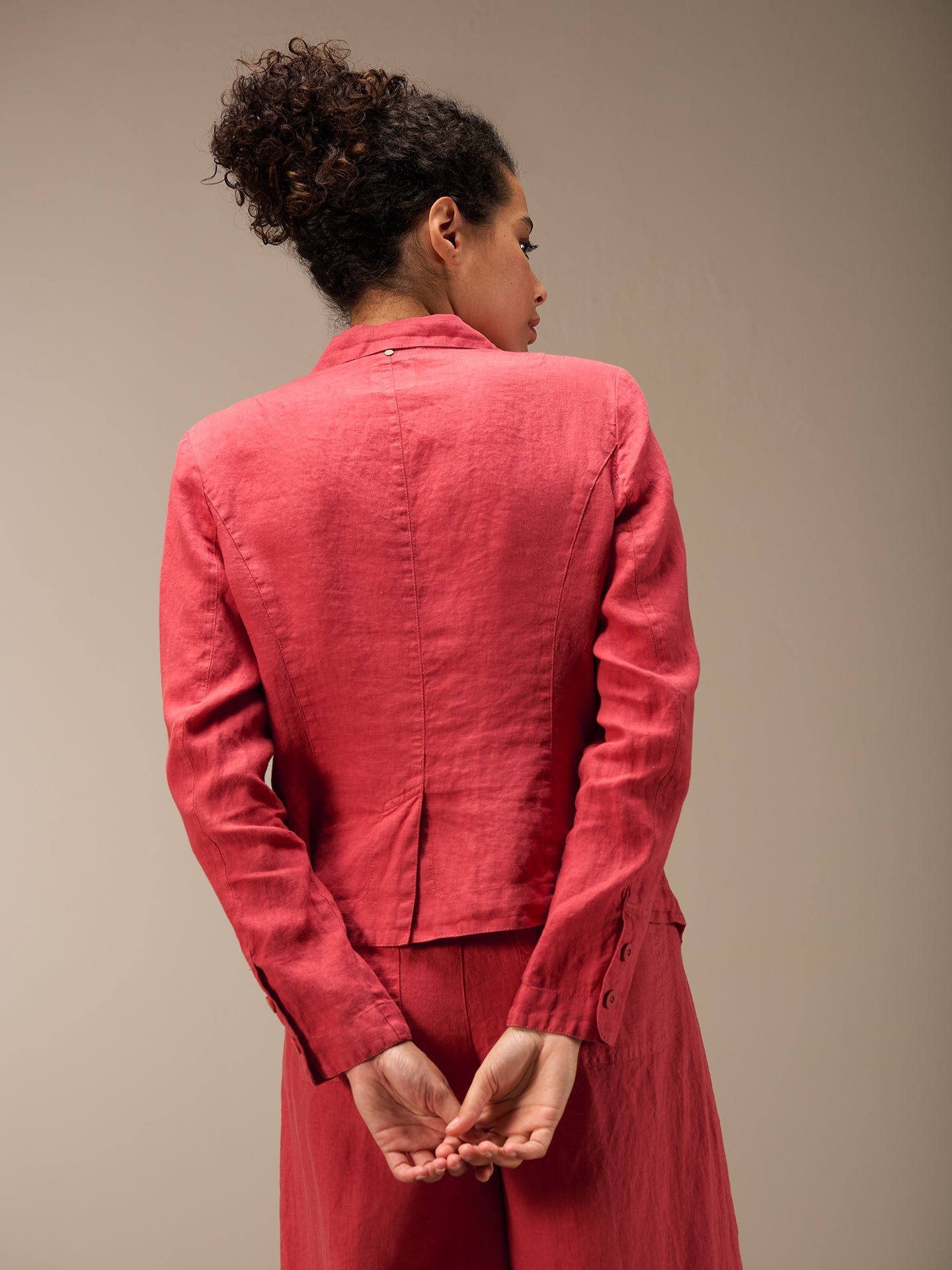 Blazer with linen
