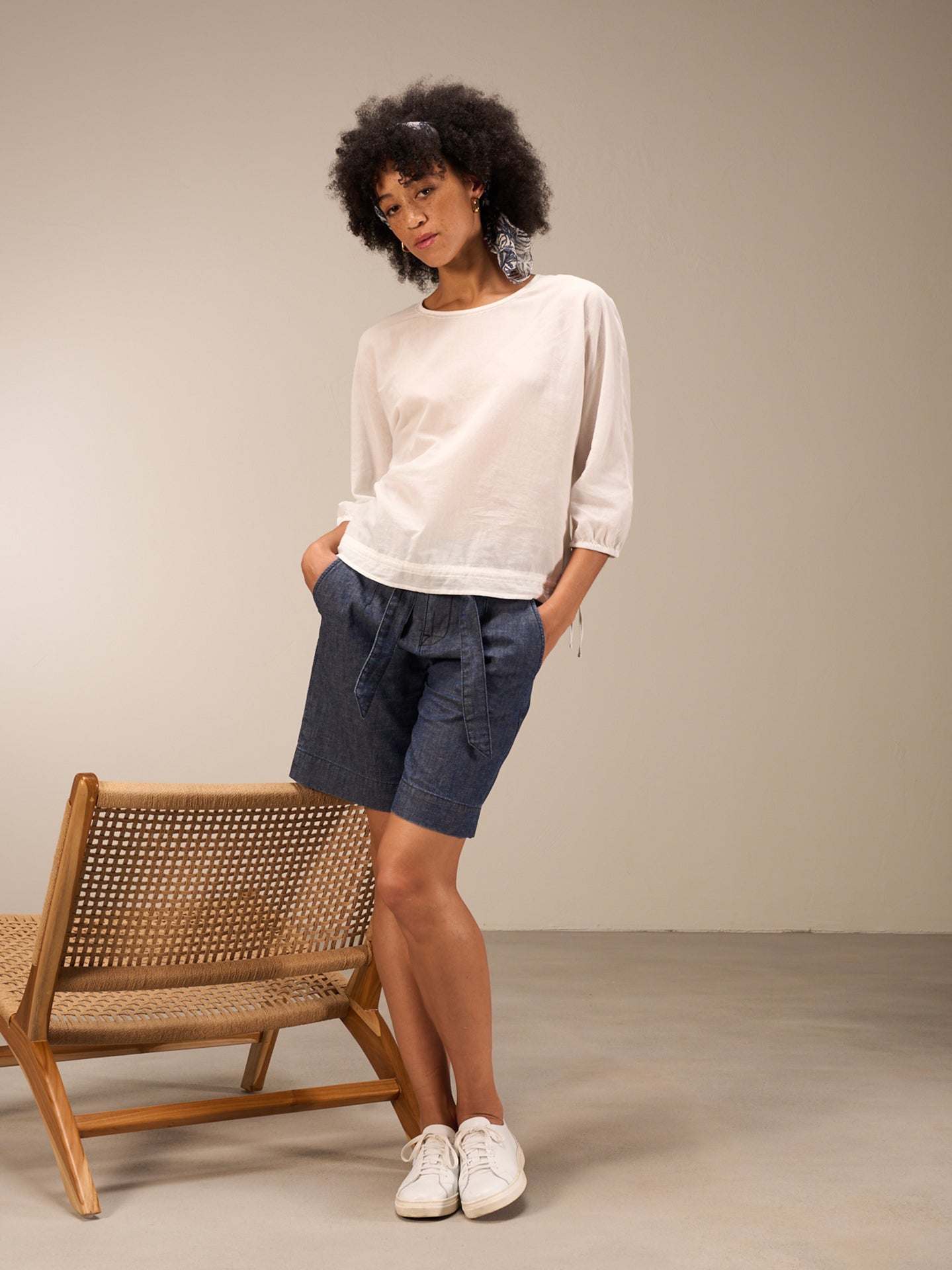 blouse à col rond