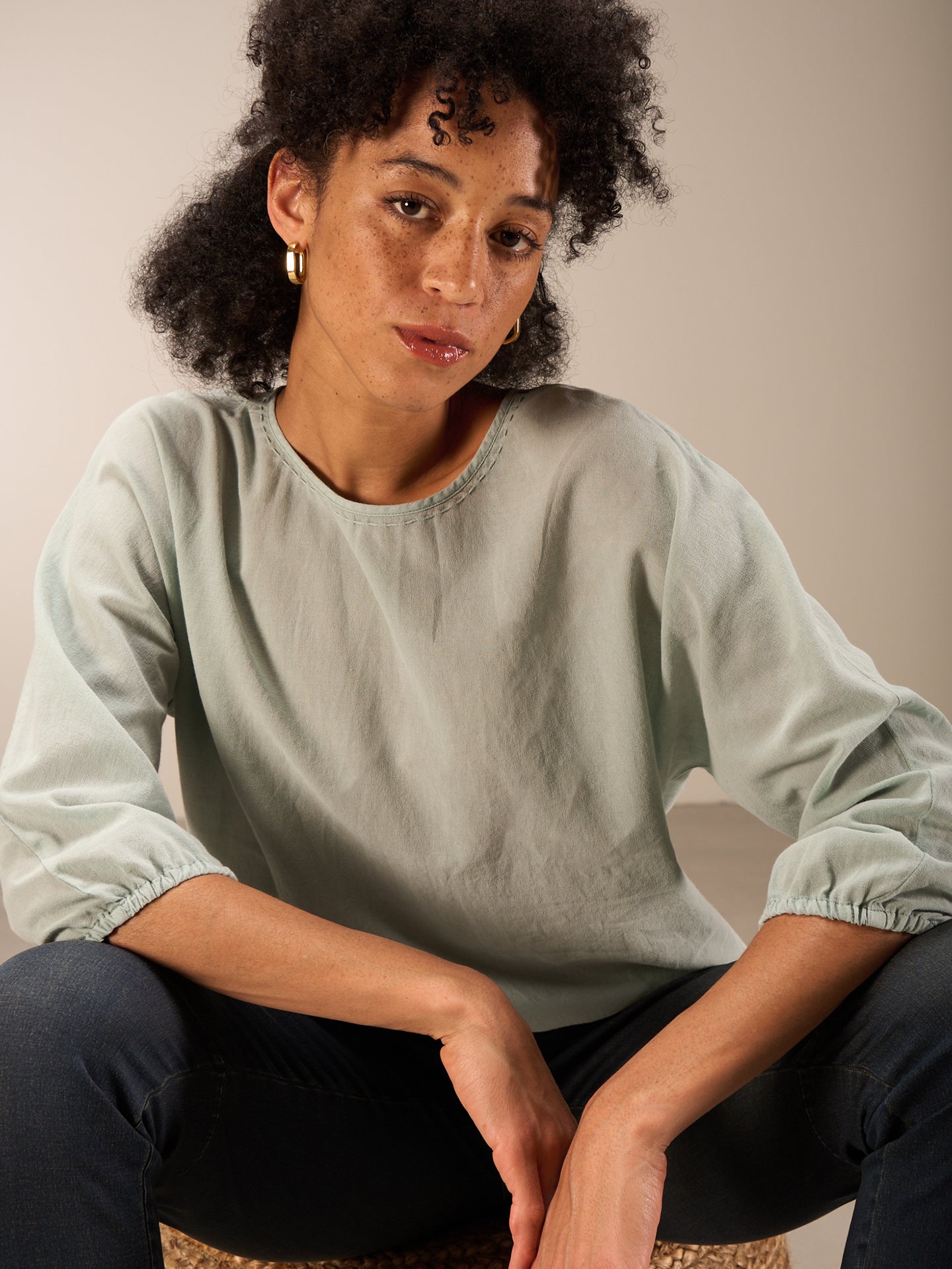 blouse à col rond