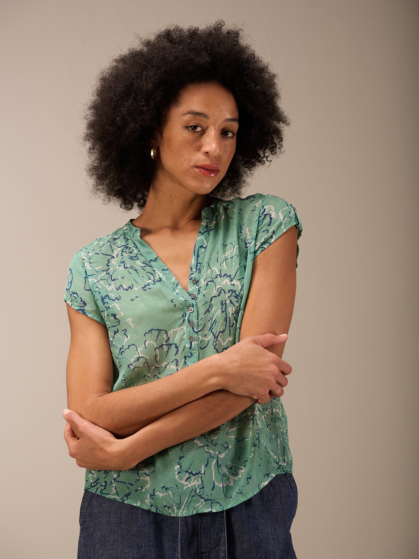 blouse à col rond