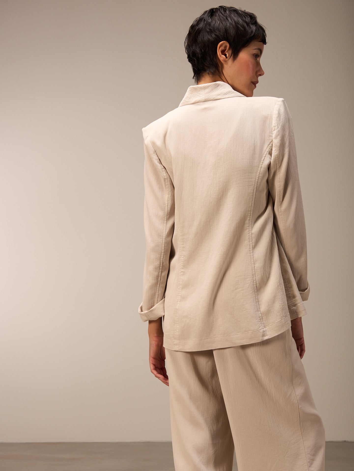 blazer avec col écharpe