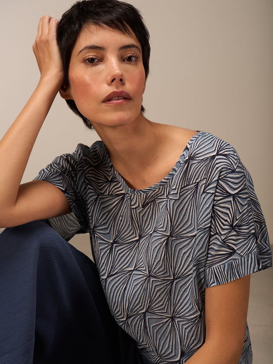blouse à col rond
