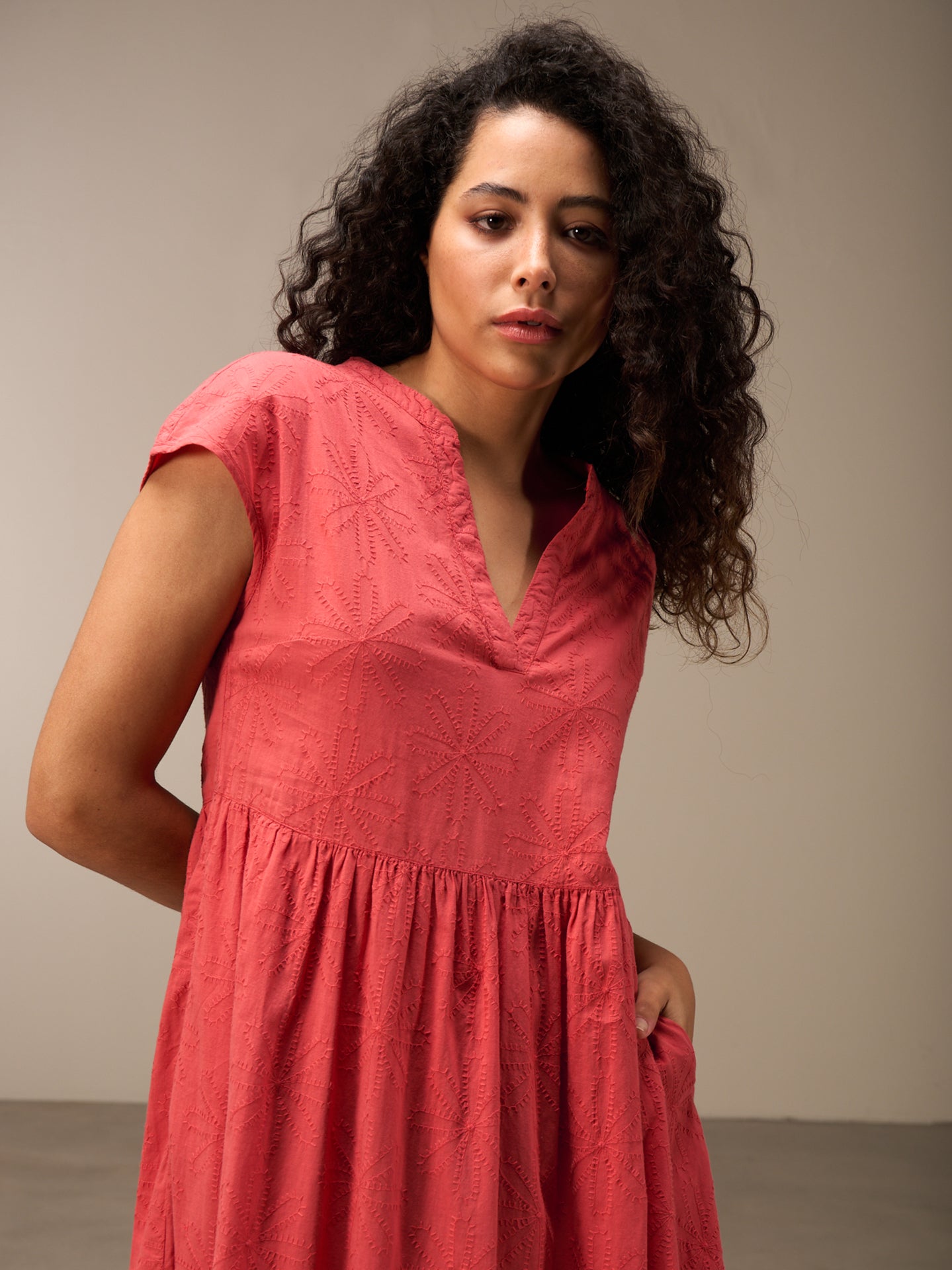 V-neck dress