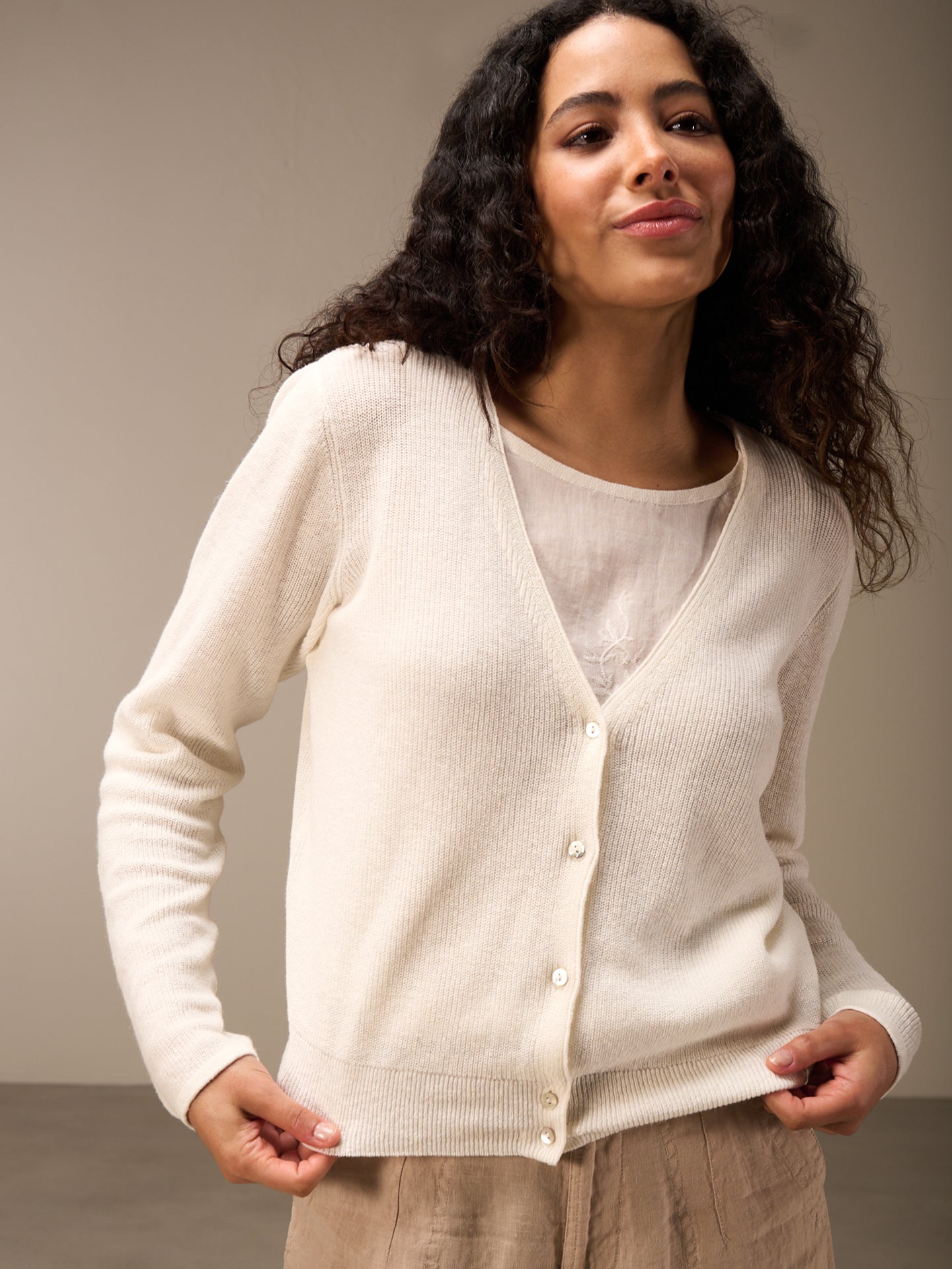 Giacca in maglia con chiusura con bottoni
