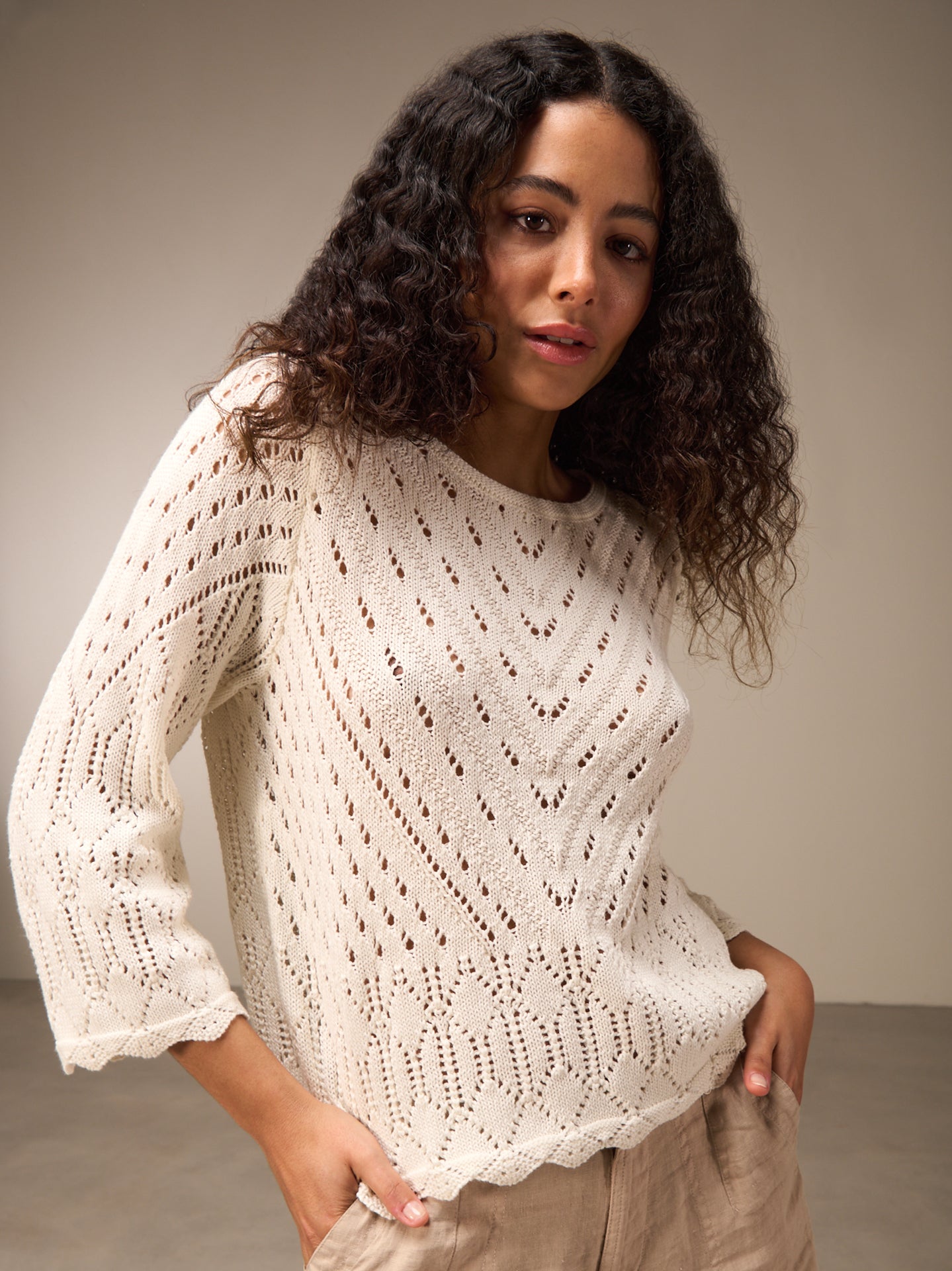 Loose-knit sweater