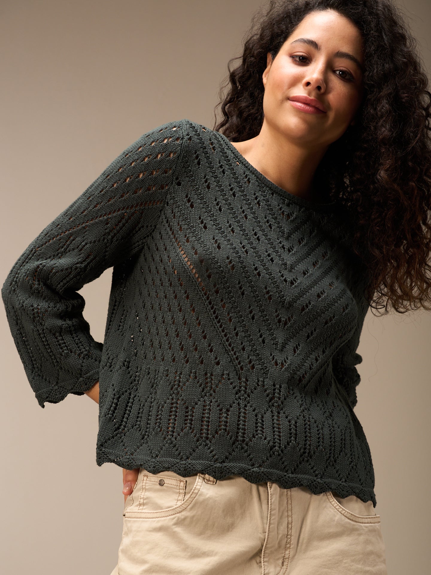 Loose-knit sweater