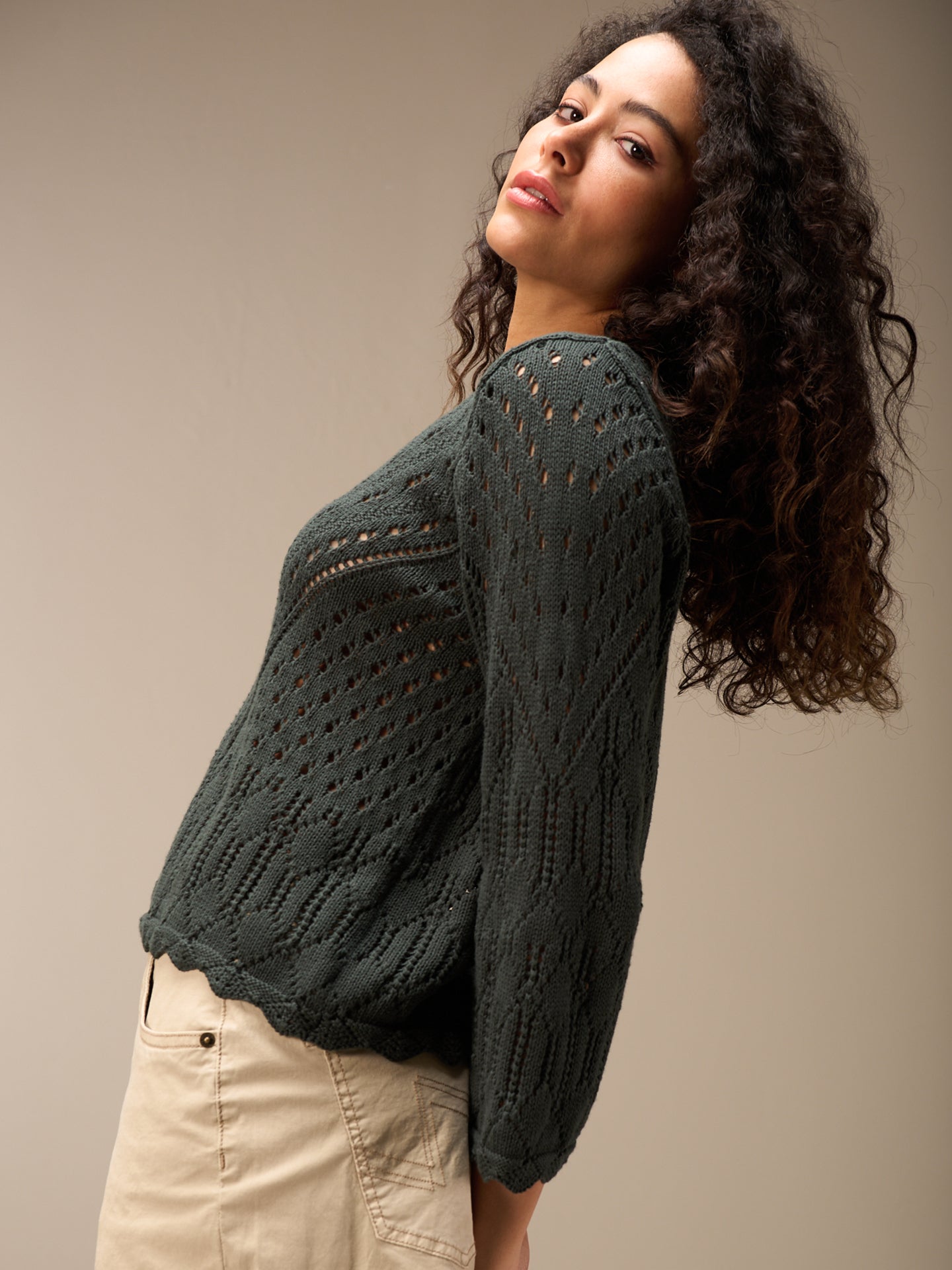 Loose-knit sweater