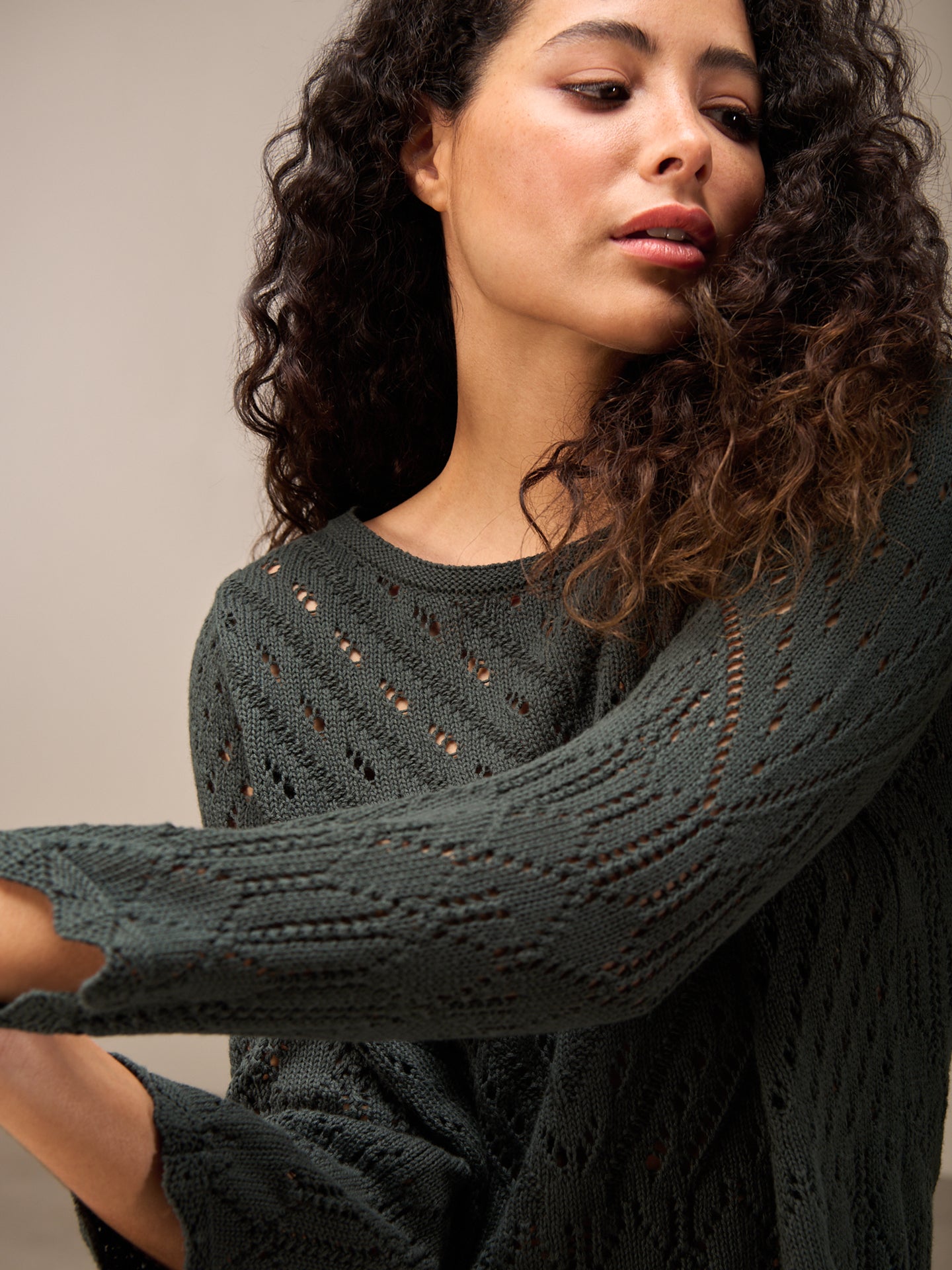 Loose-knit sweater