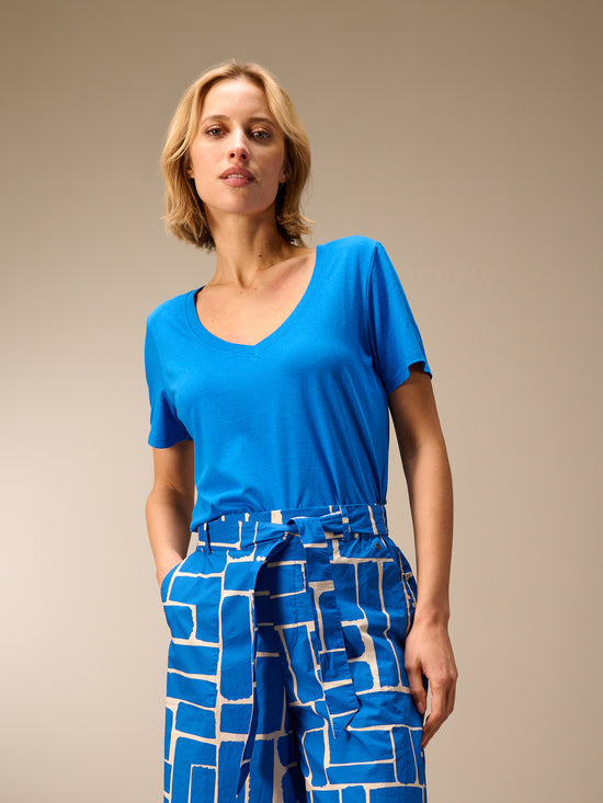 T-shirt avec col en V