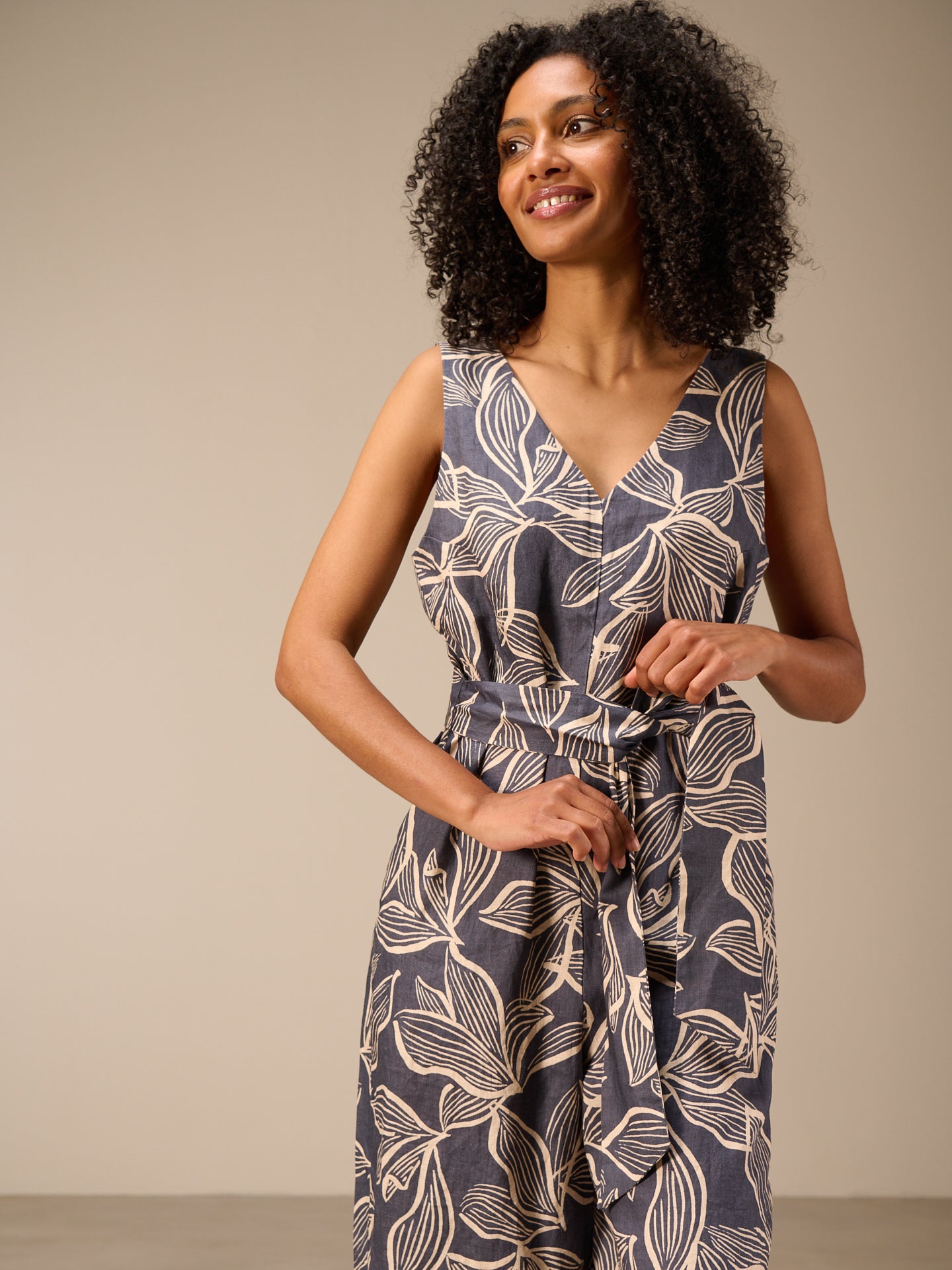 Jumpsuit with belt